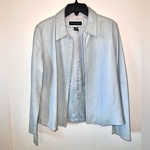 Zip up 100% genuine leather jacket